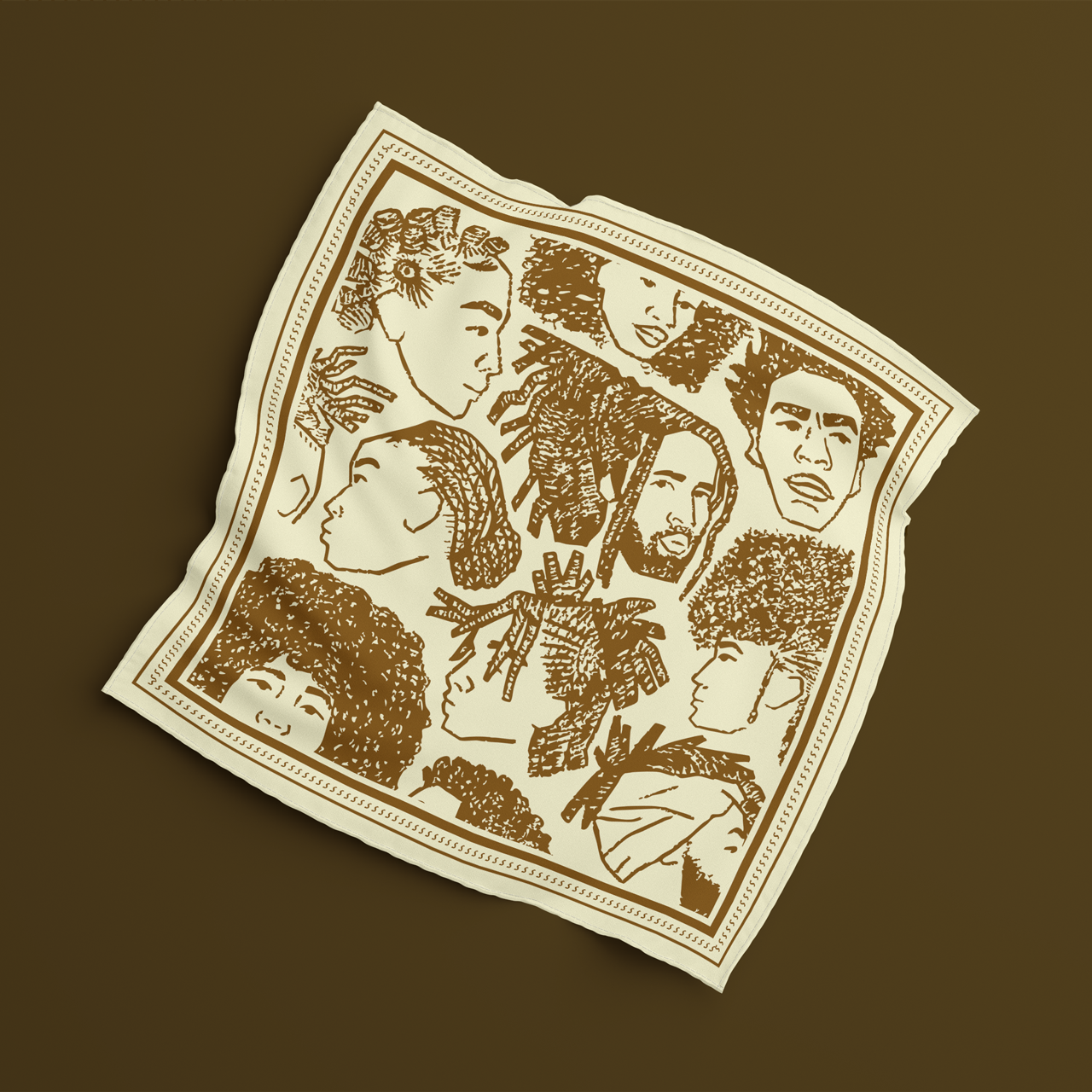 Pañuelo y Pañoleta ilustrada "Cabello Bello"